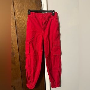 Forever 21 Red Cargo Pants